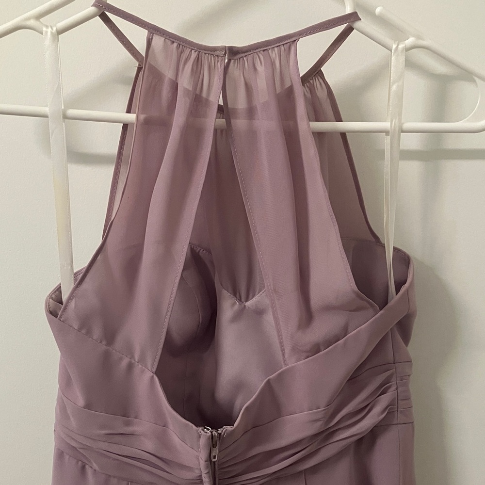 Brideside Mauve Halter Bridesmaid Dress